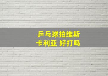 乒乓球拍维斯卡利亚 好打吗